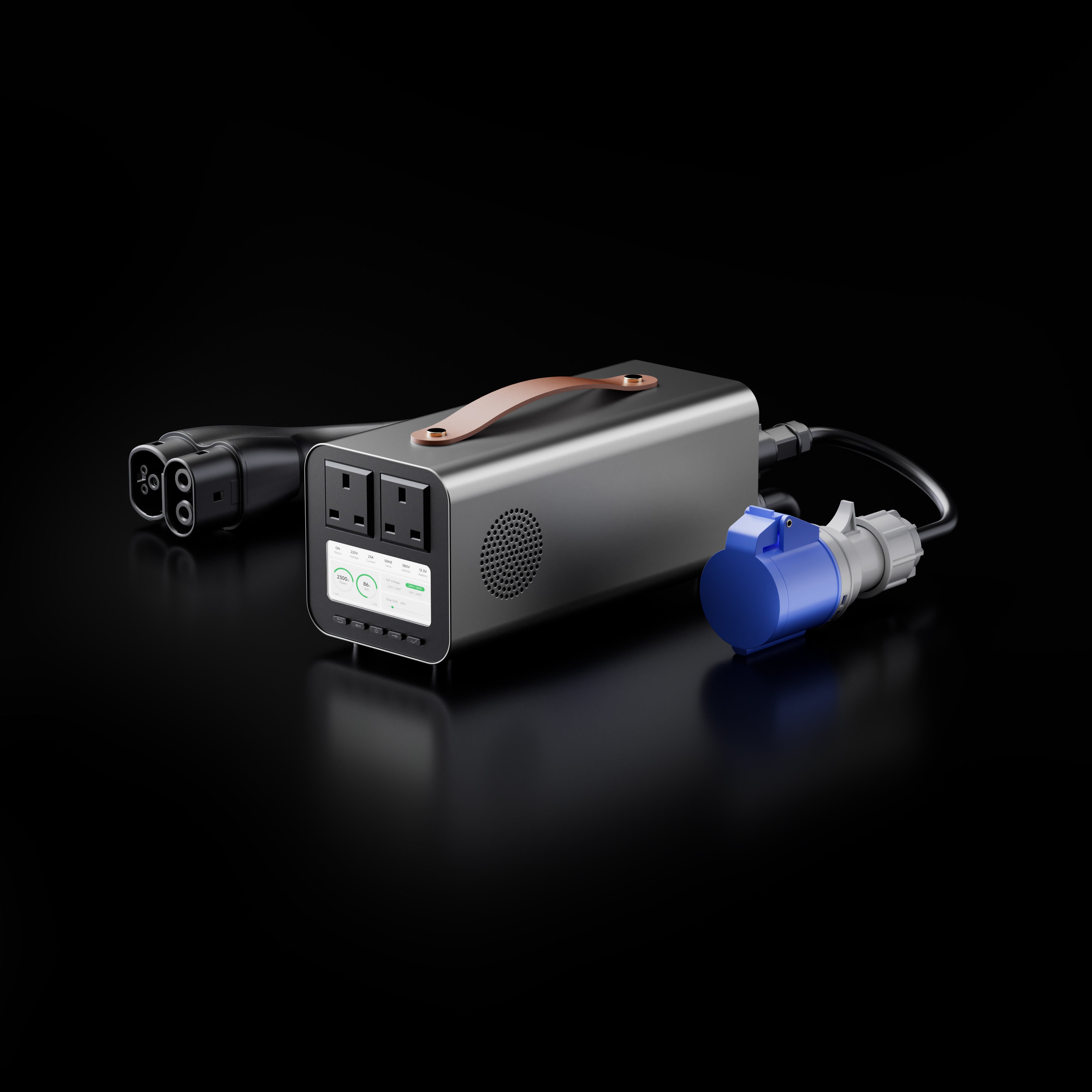 RoamEnergy PowerBridge Pro UK version with 230V/240V single-phase EV backup power output
