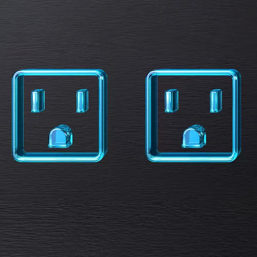 Dual 120V household outlets (NEMA 5-15) for tools, appliances, and camping