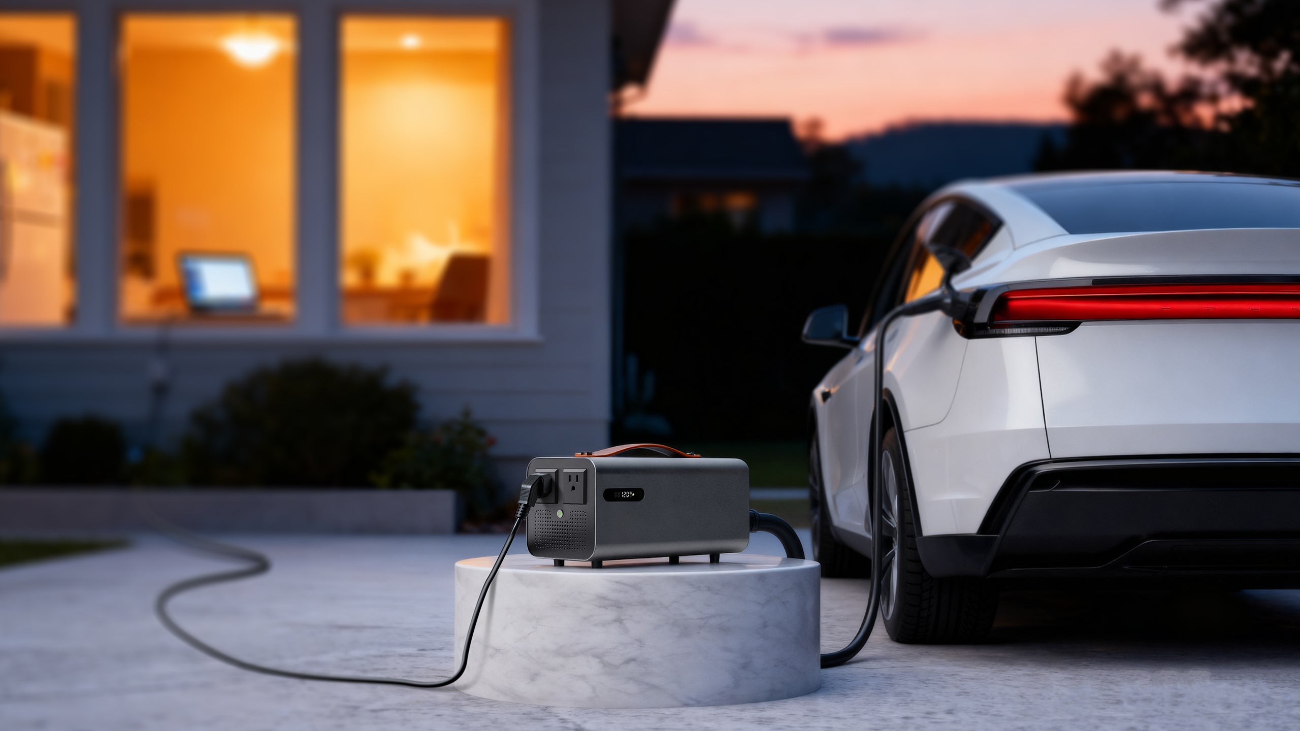 RoamEnergy providing emergency 120V power during a home outage—up to 3,500W